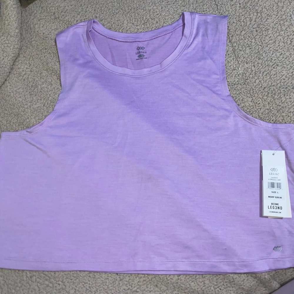 Women's LEG3ND purple tank top nwt size large